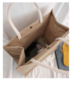 Bolsa de Playa de Yute Estampada con Diseños Personalizados, Diseños Únicos para la Colección de Playa de Verano a la Moda - Product Image 3