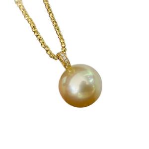 สร้อยคอไข่มุกน่านหยาง ค.โกลด์ บีด  ไข่มุกธรรมชาติจากน้ำทะเล ความเข้มข้นสูง  ซีรีส์สี  หายาก - Product Image 4