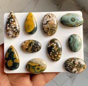Wholesale Ocean Jasper Plain Cabochon Pear Shape Gemstone Lose Making Jewelry Wholesaler Price Amazing Quality Natural Certified - Product Image 4