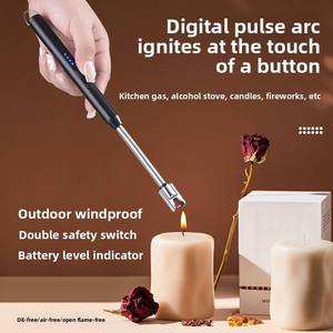 Electric <b>Lighter</b> Arc Pulse <b>Lighters</b> for BBQ Candle Kitchen Rechargeable Eco-Friendly Dericsson 360 Degree <b>Windproof</b> - Product Image 4