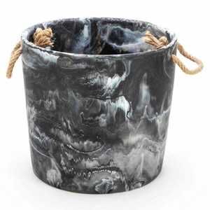 Seau à glace isotherme en résine alimentaire colorée polie à la main, forme cylindrique, 16 oz, durable, pour mariage, refroidissement du vin et de la bière - Product Image 3