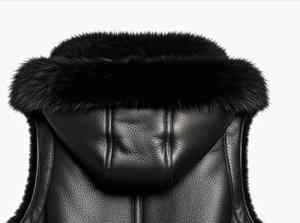 Gilet en cuir de vachette imperméable sur mesure Boomletcorp pour homme, avec fermeture éclair, grande taille, en toile, style streetwear - Product Image 3