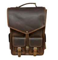 Sac à dos pour ordinateur portable en cuir de qualité supérieure, souple, avec fermeture éclair intérieure, logo personnalisable, imperméable, pour usage quotidien