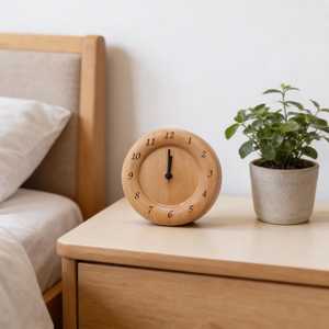 Luxury Wooden Table <b>Clock</b> Modern Decorative Timepiece - Product Image 3