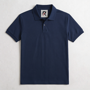 เสื้อกอล์ฟผู้ชาย แขนสั้น ผ้าคอตตอนถักเนื้อนุ่ม ระบายอากาศได้ดี น้ำหนักเบา  รับผลิตแบบ ODM พร้อมสกรีนโลโก้ที่คอเสื้อ  แบบลำลองสำหรับใส่เป็นยูนิฟอร์ม - Product Image 1