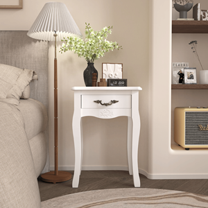 Comodino in Legno con Cassetto Portaoggetti, Tavolino per Camera da Letto, Bagno e Soggiorno - Product Image 2