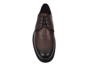 Zapatos Oxford de cuero de oveja marrón para hombre, con punta redonda, con cordones, transpirables, ligeros, casuales, para todas las estaciones - Product Image 2