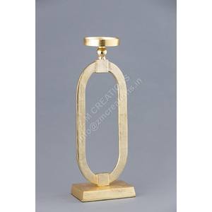 Support de bougie en métal au design abstrait de luxe, porte-bougie en cire fait main, durable, écologique, décoration de Noël, de mariage et de maison, fabrication artisanale - Product Image 1