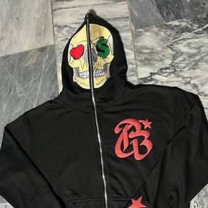 Sudaderas con Capucha para Hombre, de Algodón Grueso, con Cierre, Estampado Puff, con Logotipo Personalizado Bordado, Forro Polar Transpirable y Ecológico - Product Image 6