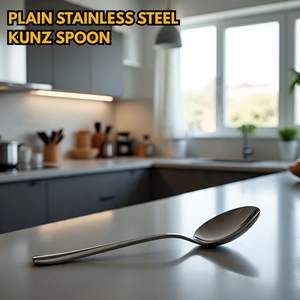 Cuchara de Cocina Chef Kunz, Elegante, de Acero Inoxidable Plateado, 2 Cucharadas, 9 Pulgadas, con Acabado Espejo, Reutilizable y Ligera - Product Image 4