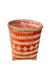 Unisex Custom Colorful Satchels Bamboo <b>Gift</b> <b>Basket</b> Multipurpose Open Storage Criss-cross Decoration Waterproof 3L+ Handbags - Product Image 2