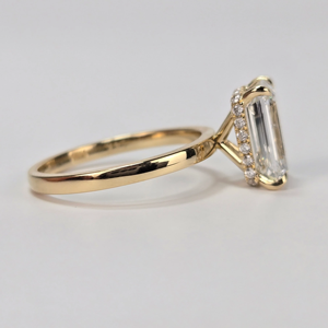 3 CT 18k Gold IGI Certified Lab Grown Emerald Cut <b>Diamond</b> Engagement Anniversary Wedding Gift <b>Ring</b> - Product Image 5