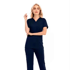 Ensemble de tenues médicales tendance pour femmes et hommes, uniforme médical à séchage rapide, haut et pantalon multi-poches, tenue d'infirmière et de médecin pour l'hôpital - Product Image 1