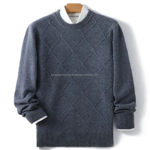 Suéter de Lana de Cachemira de Alta Calidad para Hombre, Otoño Invierno, Manga Larga, Antiarrugas, Fabricante de Prendas de Punto, Diseño Personalizado con Logotipo - Product Image 6