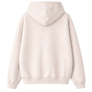 Ensemble décontracté pour homme : sweat à capuche zippé épais et pantalon de jogging en coton doux, style streetwear, couleur beige, ensemble de vêtements de sport tendance - Product Image 2