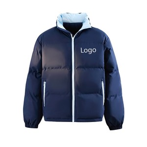 Men's Puffer <b>Jacket</b> Hooded Collar Zipper Closure <b>Reversible</b> Waterproof Windproof Casual Regular Fit Polyester Filling Faux Fur - Product Image 6