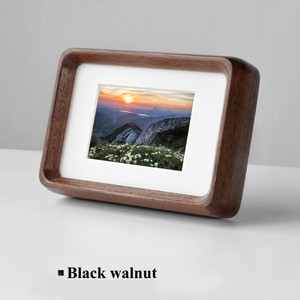 Minimalist Black Walnut Rectangular Photo <b>Frame</b> Tabletop Horizontal Orientation - Product Image 1