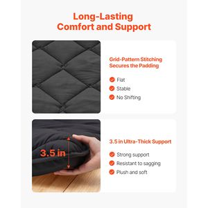 Materasso Tatami Giapponese Full Size con Borsa per il Trasporto, Chiusura a Strappo e Costruzione a 9 Strati - Product Image 5