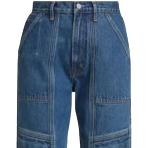 Pantalones Vaqueros Casuales de Moda para Hombre, Estilo Cargo Holgado con Botones, Jeans de Mezclilla para Hombre - Product Image 1