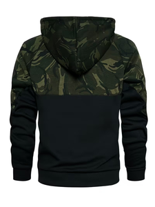 Camouflage print Hoodie <b>Set</b> Men's Tie-Dye Long Sleeve Hoodie And Tie-Dye Ribbed <b>Sweatpants</b> <b>Set</b> Suitable for Spring Hoodie <b>Set</b> - Product Image 3