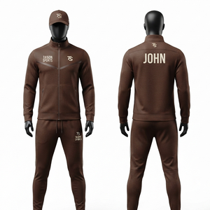 TAISON SPORTS 300g Polyester/Nylon <b>Waterproof</b> Windproof Breathable Hooded Full-Zip Fleece Winter Unisex Lacrosse Training <b>Suit</b> - Product Image 1