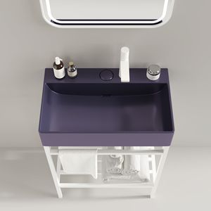 LOFI 24 Lavabo in Ceramica Viola per Bagno Senza Mobile - Product Image 1