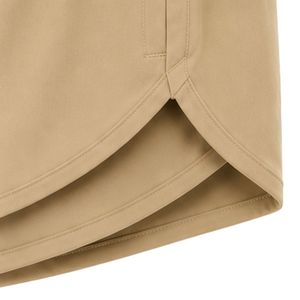 Shorts de sport beiges pour femmes, taille élastique avec cordon de serrage, pour la course, la gym, l'entraînement, décontractés, séchage rapide, vêtements de sport, fournisseur OEM personnalisé - Product Image 3