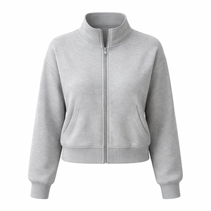 Wholesale Custom Womens <b>Zip</b> <b>Up</b> Sweatshirt Factory Direct Supplier - OEM Options Available - Product Image 1