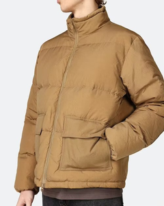 Veste matelassée camouflage printemps personnalisée de qualité supérieure, marron foncé, avec fermeture éclair et broderie frontale, style streetwear, vente en gros - Product Image 6