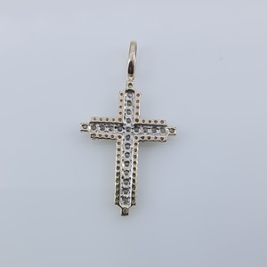 0.97 cttw สร้อยคอจี้เพชรธรรมชาติแบบตัดอย่างยอดเยี่ยมสำหรับผู้หญิงเงินสเตอร์ลิงสีทองห่วงโซ่ชุดง่ามทันสมัย - Product Image 5