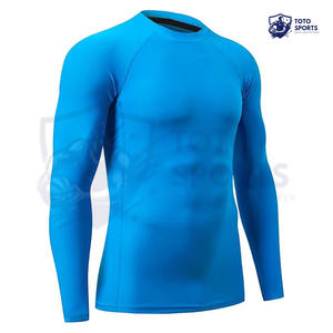 เสื้อคอมเพรสชั่นแขนยาว เนื้อผ้านุ่ม ระบายอากาศได้ดี ทรงเข้ารูป สวมใส่สบาย ระดับมืออาชีพ น้ำหนักเบา ออกแบบได้ตามต้องการ เสื้อแรชการ์ดสำหรับผู้ชาย - Product Image 2