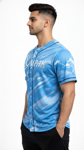 Camiseta de béisbol personalizada para equipo con tela transpirable sublimada y diseño atlético moderno - Product Image 5