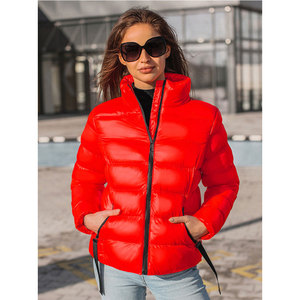 Hot Selling Winter Women's <b>Down</b> Bubble Jacket High Quality Breathable Stand Collar Short Length Shine Polyester Padded Coat - Product Image 5