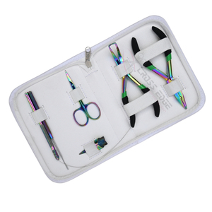 Kit de herramientas de extensión de cabello de acero inoxidable Rainbow Microlink con alicates de crimpado de microanillos y pinzas de eliminación de nanoring, gancho de bucle y pinza de dedo - Product Image 1