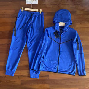 Conjunto Deportivo de Invierno con Sudadera con Cremallera y Pantalones de Chándal de Felpa de Algodón Extra Grande para Hombre, Haus Industries - Product Image 1