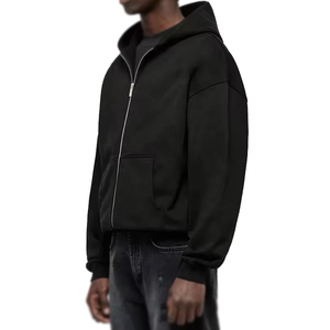 Sudadera con capucha para hombre con cremallera, logotipo personalizado, estampado en relieve de alta calidad, sudaderas extragrandes para hombre, sudaderas con capucha y sudaderas. - Product Image 5