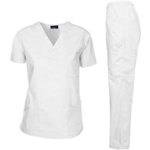 Ensemble de blouses médicales unisexes en coton pur tricoté, respirant et confortable, avec détection par aiguille, pour hôpital, design personnalisé - Product Image 4