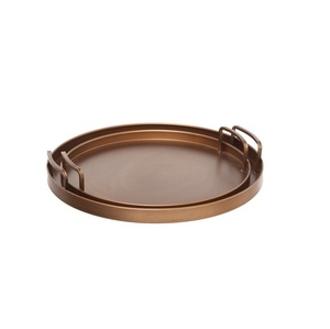 Copper finished Premium Quality Luxurious Design Copper Serving Tray Perfect For home <b>Table</b> Decoration & Food Storage Tray - Product Image 4