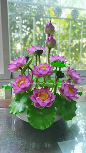 <b>Artificial</b> Floating Lotus PVC <b>Flower</b> Water <b>Lily</b> Pad Handmade Decorative Floral Display for Pond Garden Home - Product Image 6