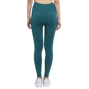 Women 2 Piece Yoga Set Solid Color Racerback <b>Crop</b> <b>Top</b> High Waist Full Length Leggings Breathable Spandex Polyester Seamless - Product Image 6