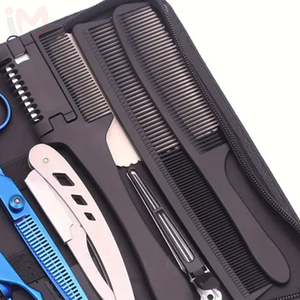 Ensemble professionnel de coiffure coloré pour la coupe des cheveux, ciseaux en acier inoxydable, peigne, rasoir, kit d'outils de salon IMANS - Product Image 2