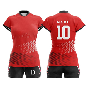 Ensemble d'uniformes de volley-ball pour femmes, vêtements de sport personnalisés pour équipe, tissu respirant imprimé, vêtements de sport légers - Product Image 2