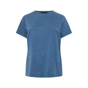 T-shirts décontractés pour femmes 100% coton, col rond, manches courtes, coupe régulière, tissu jersey respirant, motif uni, été, OEM - Product Image 1