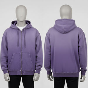 <b>Mens</b> Plain Full <b>Zip</b> Hoodie Oversized Hooded Sweatshirt Casual Heavyweight <b>Fleece</b> <b>Zip</b> <b>Up</b> Hoodie - Product Image 1