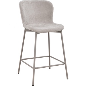 Luxury Fabric Upholstered Metal Leg Counter Chair <b>High</b> <b>Back</b> <b>Bar</b> <b>Stool</b> Kitchen Island Café Seating KD - Product Image 1