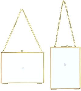 Horizontal Home Decor Glass & Metal Hanging Picture <b>Frame</b> for Wall Decoration,with 2 Sides Glass Customised Picture <b>Frame</b> - Product Image 4