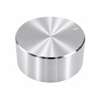 Bouton de volume en aluminium CNC de 48 mm, axe cannelé de 6 mm, bouton de commande de potentiomètre pour amplificateur HiFi