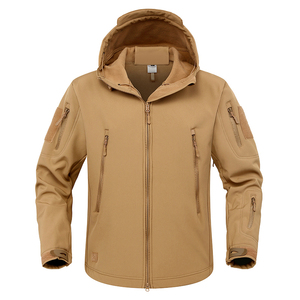 Custom Logo <b>Men's</b> Tactical Softshell Jacket Waterproof Windproof <b>Fleece</b> <b>Lined</b> Hooded <b>Coat</b> - Product Image 6