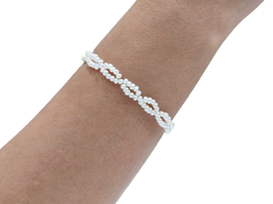 Collier et bracelet à double rangs en perles naturelles nouées de 3 mm, pierres précieuses - Product Image 4