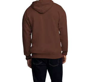 เสื้อฮู้ดดี้สีน้ำตาลสำหรับผู้ชาย ผ้าถักเนื้อนุ่ม สวมใส่สบายๆ สำหรับฤดูใบไม้ร่วง ผ้าเฟรนช์เทอร์รี่ รับออกแบบและสกรีนโลโก้ - Product Image 3